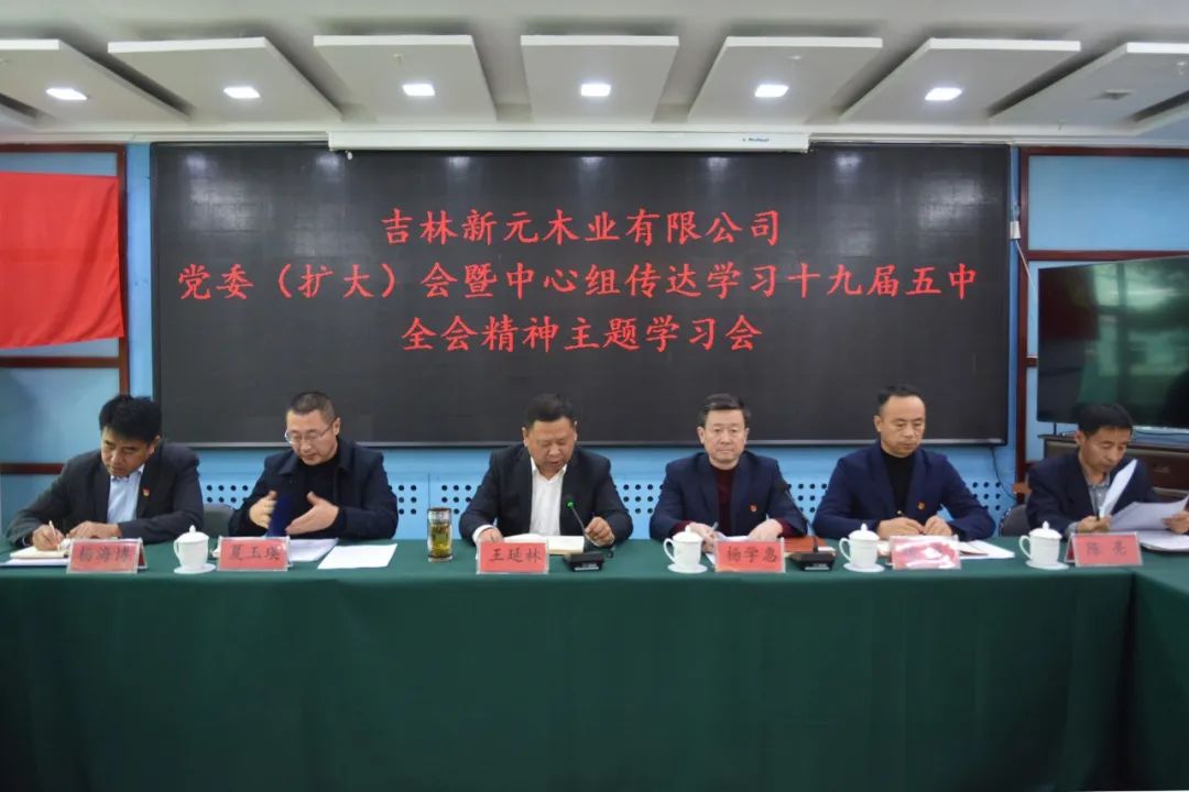 吉林新元木业有限公司召开党委扩大会议 传达学习贯彻党的十九届五中全会精神